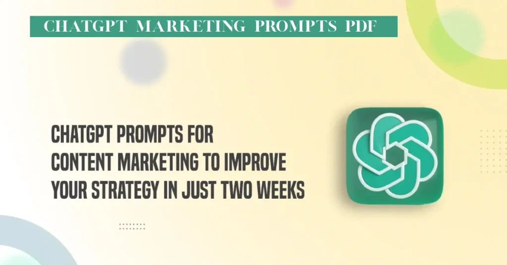 chatgpt marketing prompts pdf